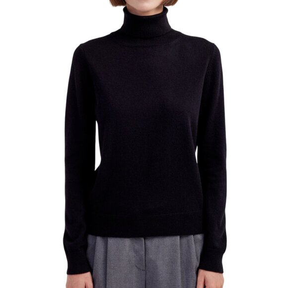 Jolie Sweater Black Turtleneck Long Sleeves Cashmere Blend Women's size Medium - Picture 1 of 10